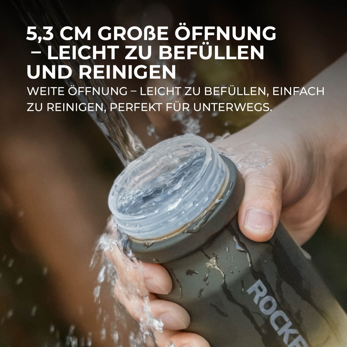 ROCKBROS Fahrradflasche mit auslaufsicherem Pull-Top-Verschluss 600/750ml