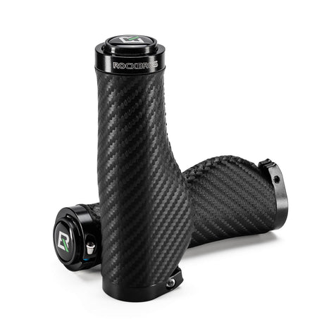 ROCKBROS Fahrradgriffe Kohlenstoffmuster Lenkergriffe Rutschfest 22,2mm-Kugel-förmiger Stil