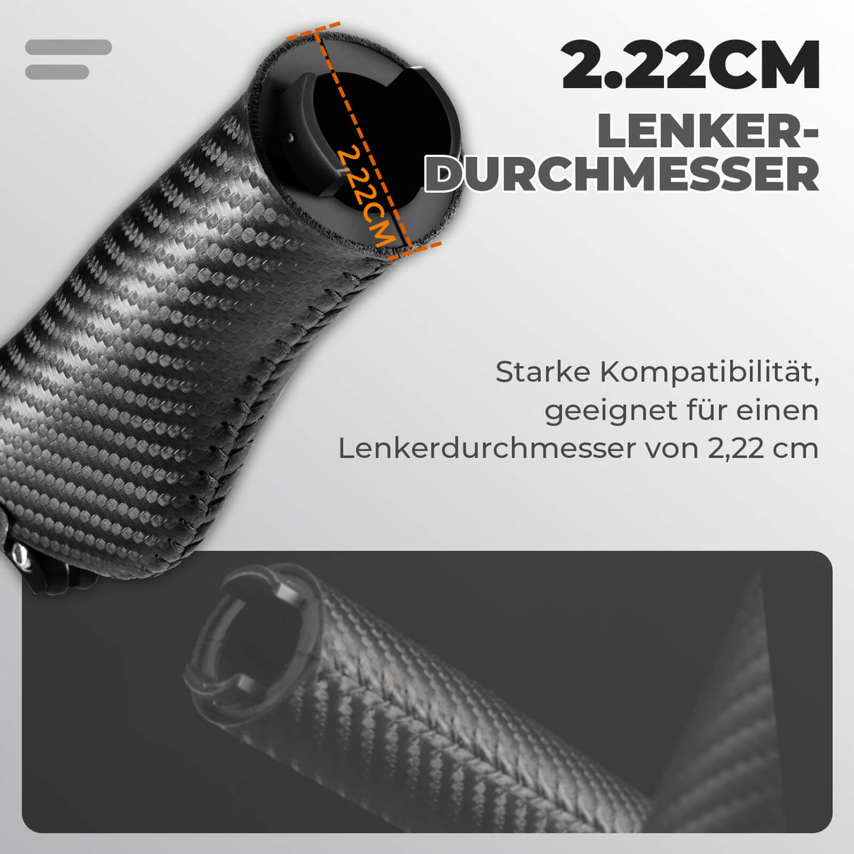 ROCKBROS Fahrradgriffe Kohlenstoffmuster Lenkergriffe Rutschfest 22,2mm
