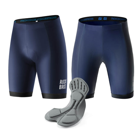 ROCKBROS Fahrradhose mit Sitzpolster Radlerhose Atmungsaktiv Leicht MTB Renrrad-Blau