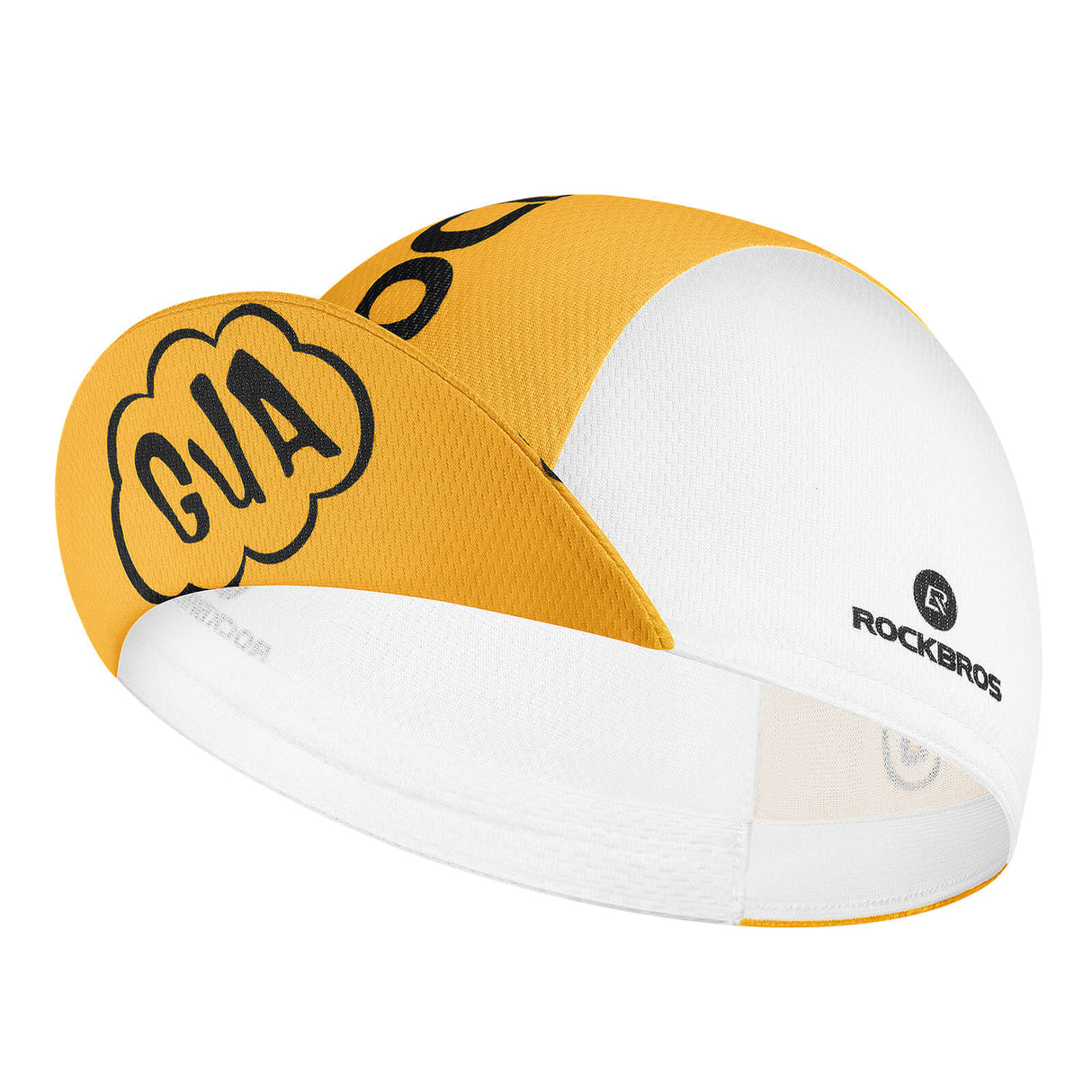 ROCKBROS Fahrradmütze Leichte Schweißabsorbierend Fahrradkappe unter dem Helm - Orange-Weiß