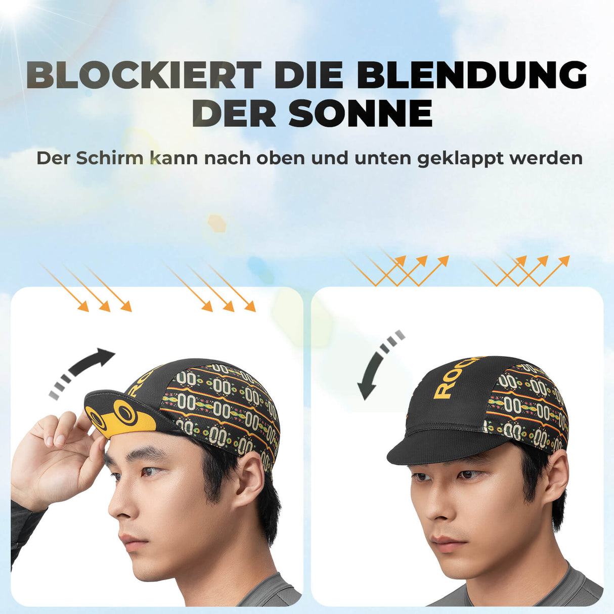 ROCKBROS Fahrradmütze Leichte Schweißabsorbierend Fahrradkappe unter dem Helm