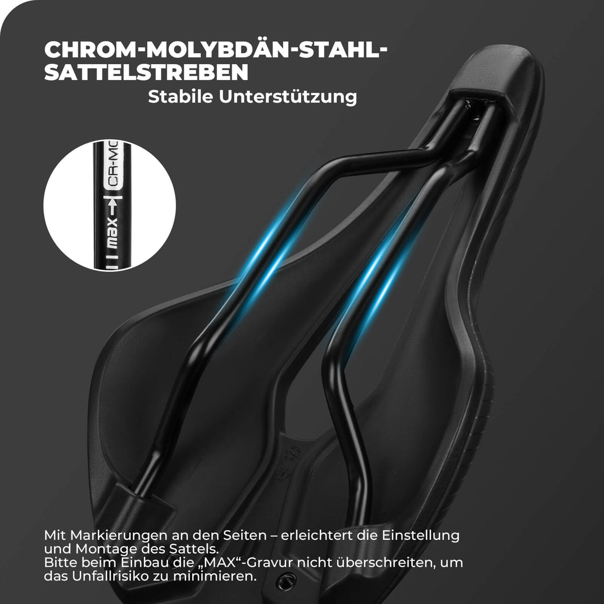 ROCKBROS Fahrradsattel Wasserdicht bereit für Rücklichtmontage HerrenDamen