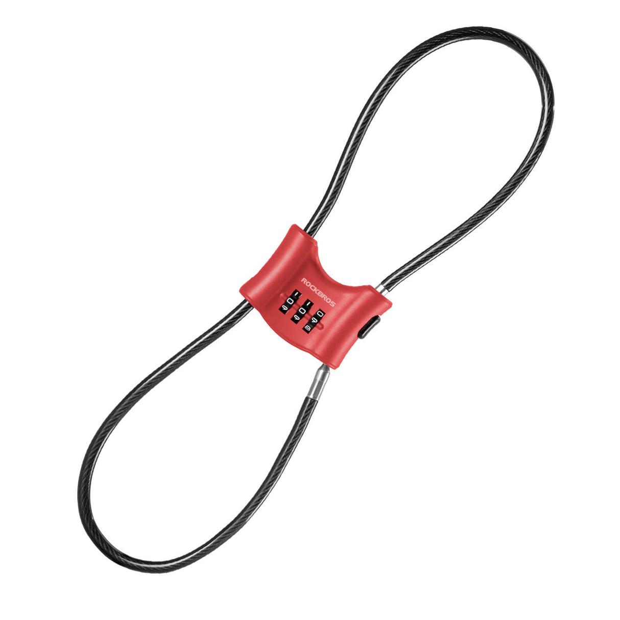 ROCKBROS Fahrradschloss 5,5 mm Stahlkabel Doppelring für Fahrrad E-Bike Scooter