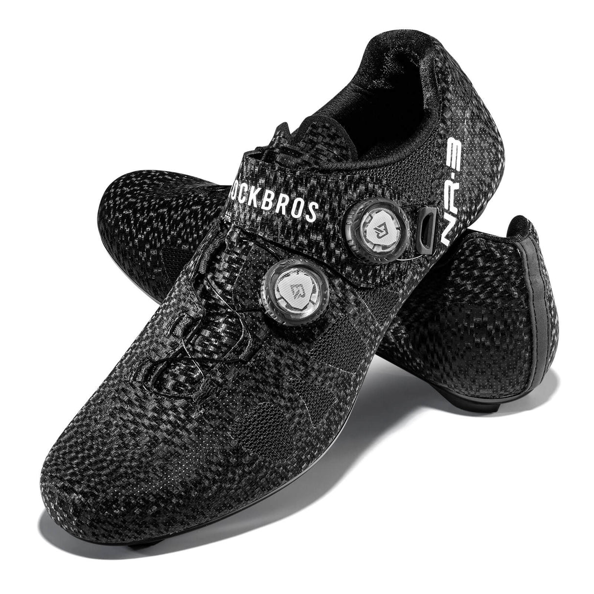 ROCKBROS Fahrradschuhe – SPD-SL & Look KEO kompatibel Drehverschluss & ergonomisch-Schwarz