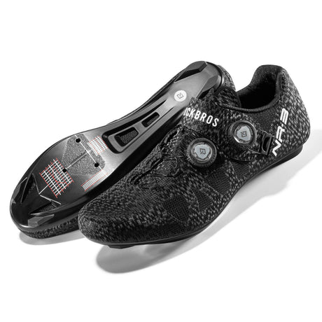 ROCKBROS Fahrradschuhe – SPD-SL & Look KEO kompatibel Drehverschluss & ergonomisch-Schwarz