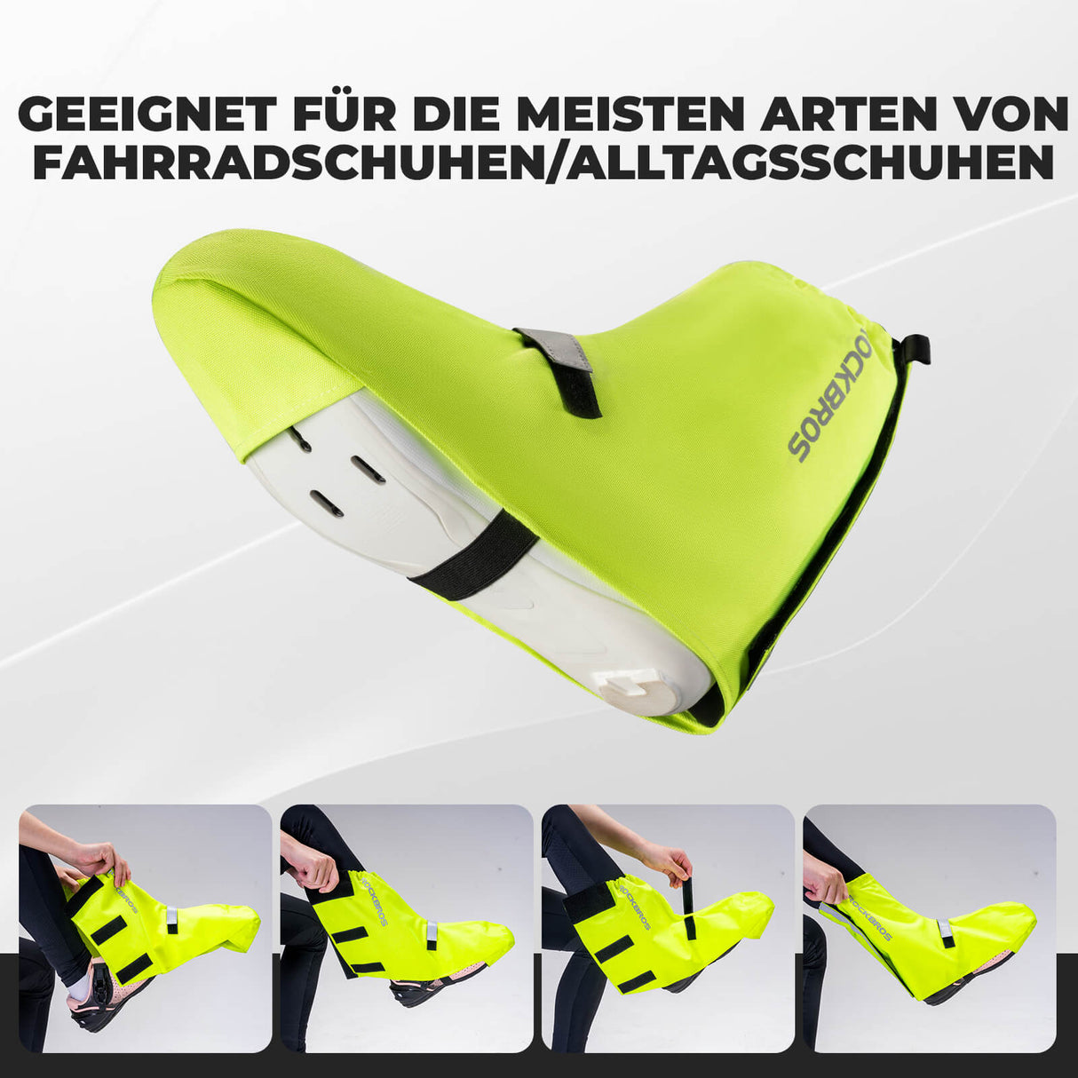 ROCKBROS Fahrradüberschuhe Reflektierend mit Klettverschluss