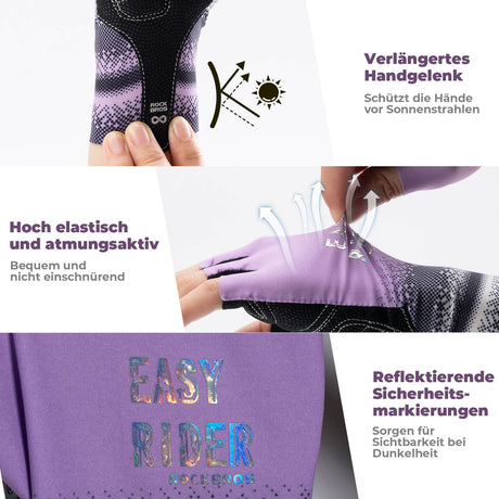 ROCKBROS Halbfinger-Fahrradhandschuhe Atmungsaktiv Rutschfest Sommer