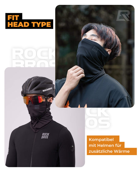 ROCKBROS Halstuch - Winter Schlauchtuch, winddicht und warm, ideal für Ski, Radfahren und Wandern