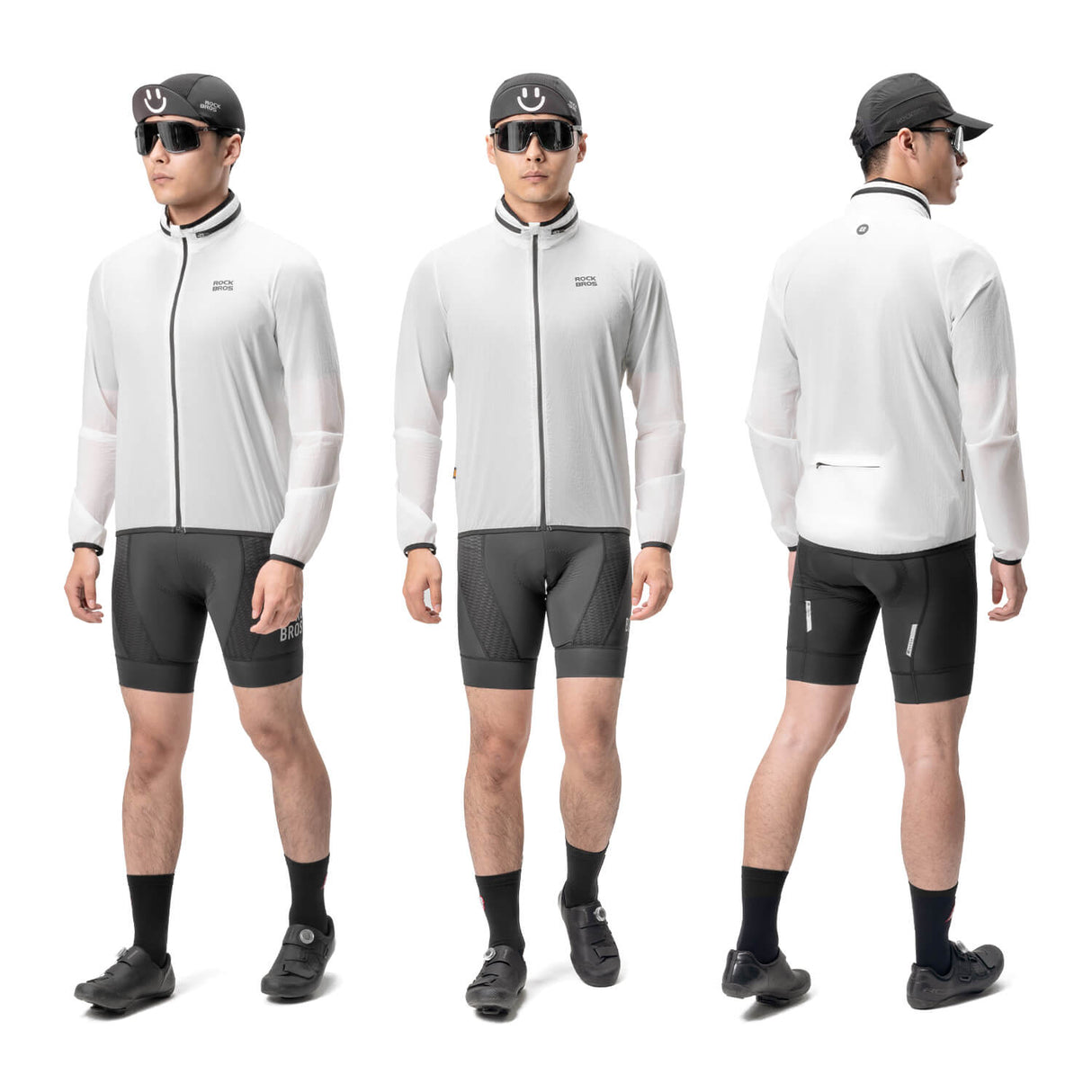ROCKBROS Herren/Damen Leichte Fahrradjacke Faltbar Nachleuchtend Atmungsaktiv Frühling/Somme