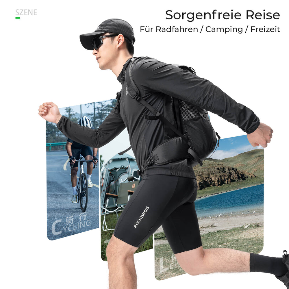 ROCKBROS Herren Leichte Fahrradjacke Multifunktional Winddicht Atmungsaktiv Frühling/Sommer