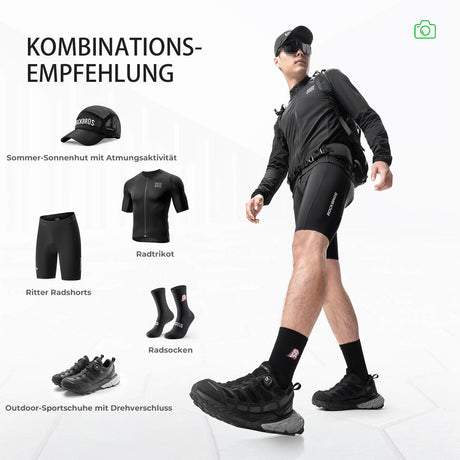 ROCKBROS Herren Leichte Fahrradjacke Multifunktional Winddicht Atmungsaktiv Frühling/Sommer