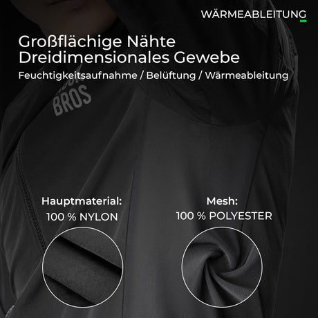 ROCKBROS Herren Leichte Fahrradjacke Multifunktional Winddicht Atmungsaktiv Frühling/Sommer