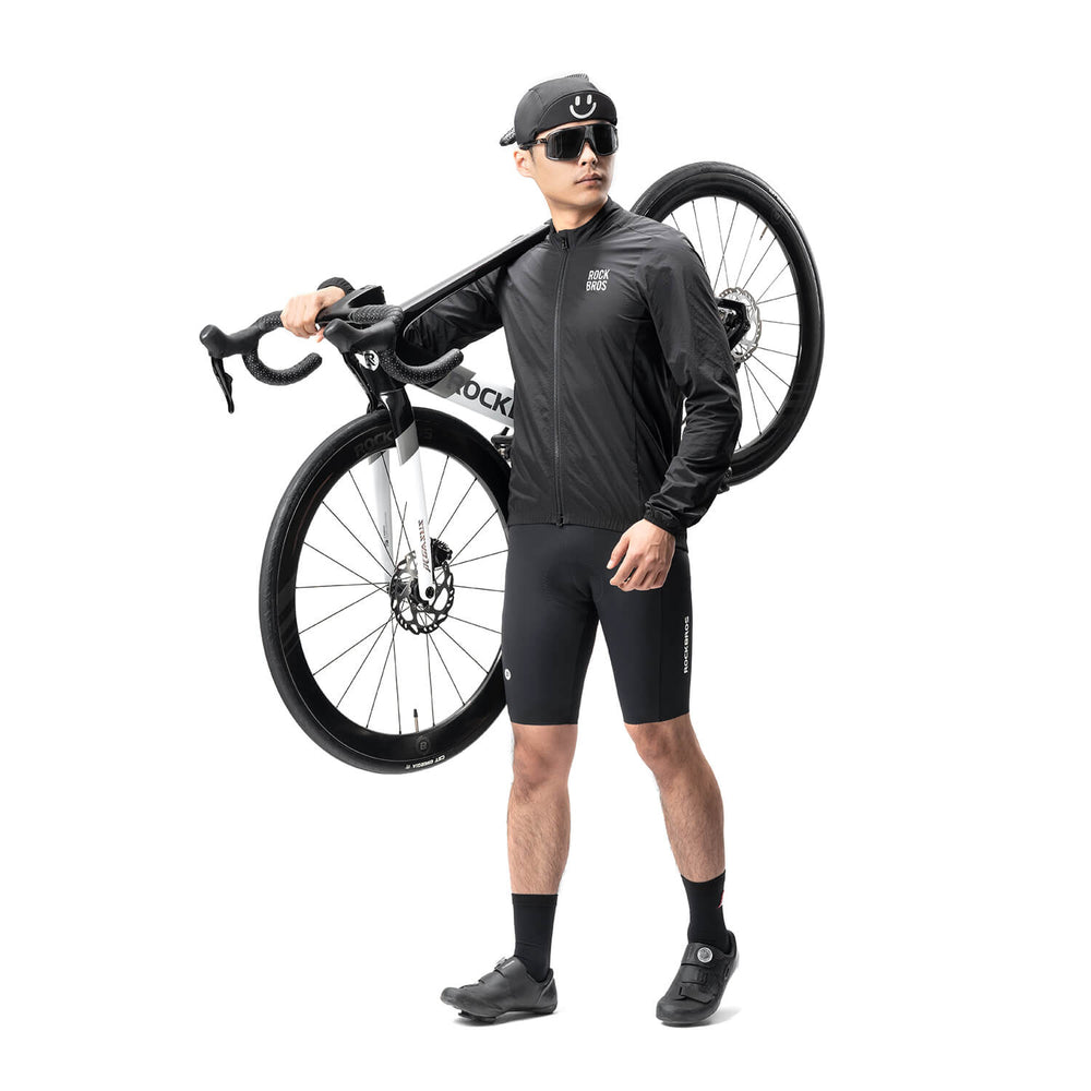 ROCKBROS Herren Leichte Fahrradjacke Multifunktional Winddicht Atmungsaktiv Frühling/Sommer