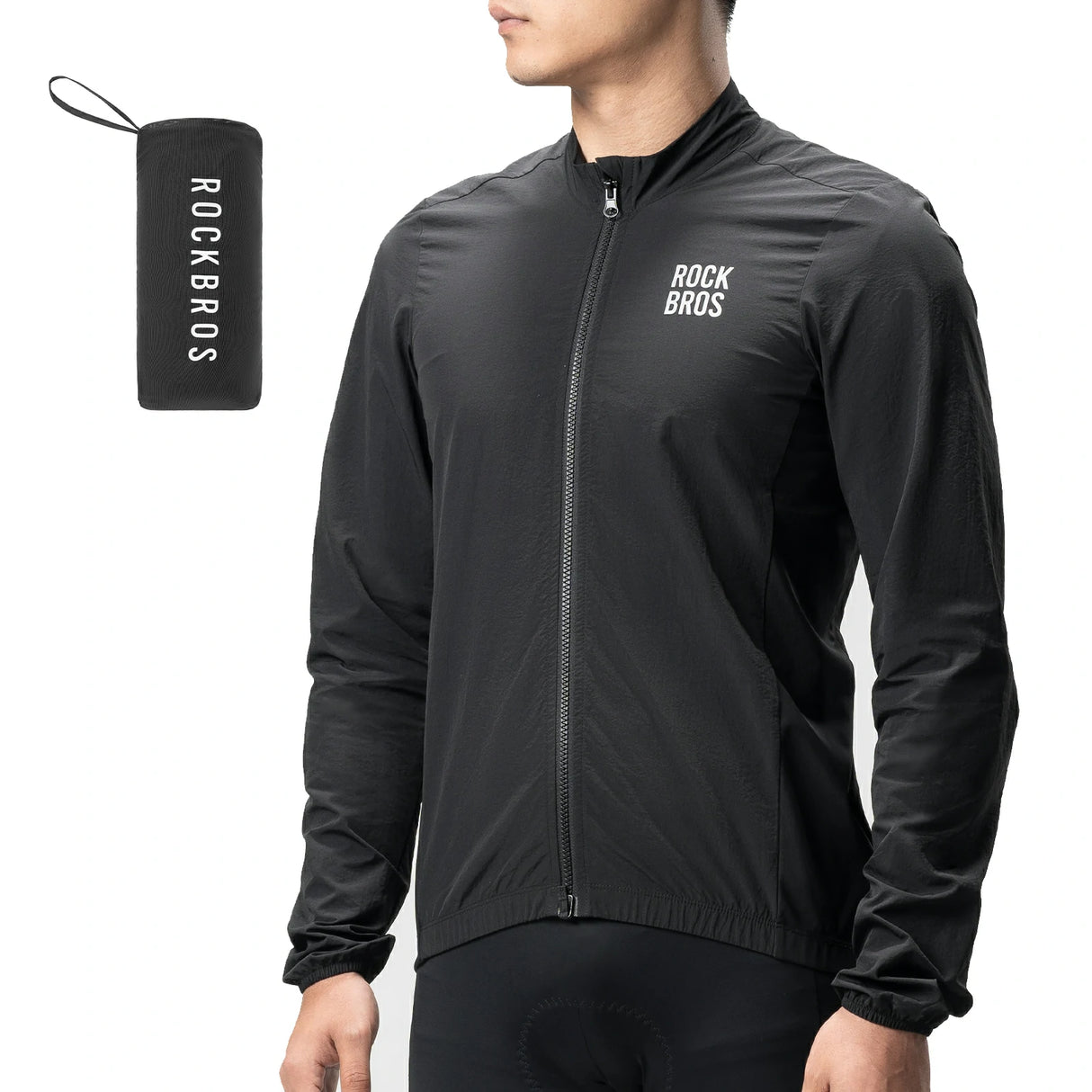 ROCKBROS Herren Leichte Fahrradjacke Multifunktional Winddicht Atmungsaktiv Frühling/Sommer