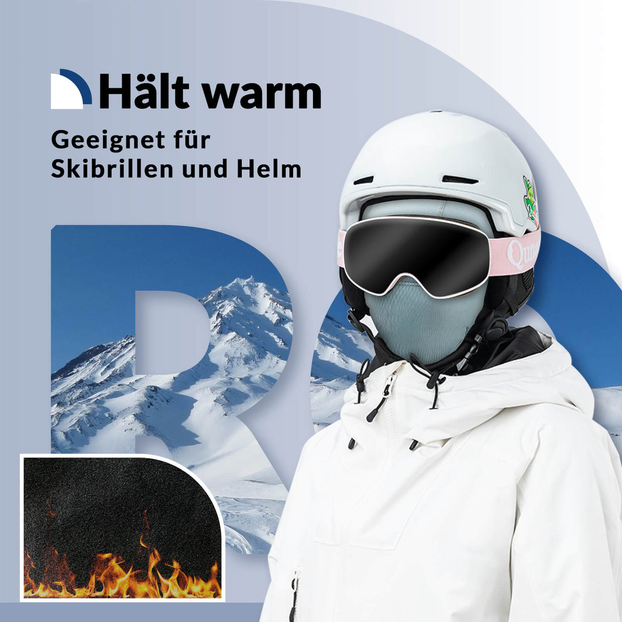 ROCKBROS Kinder Winter Sturmhaube Balaclava Warm Skimaske für Mädchen/Jungen-Blau