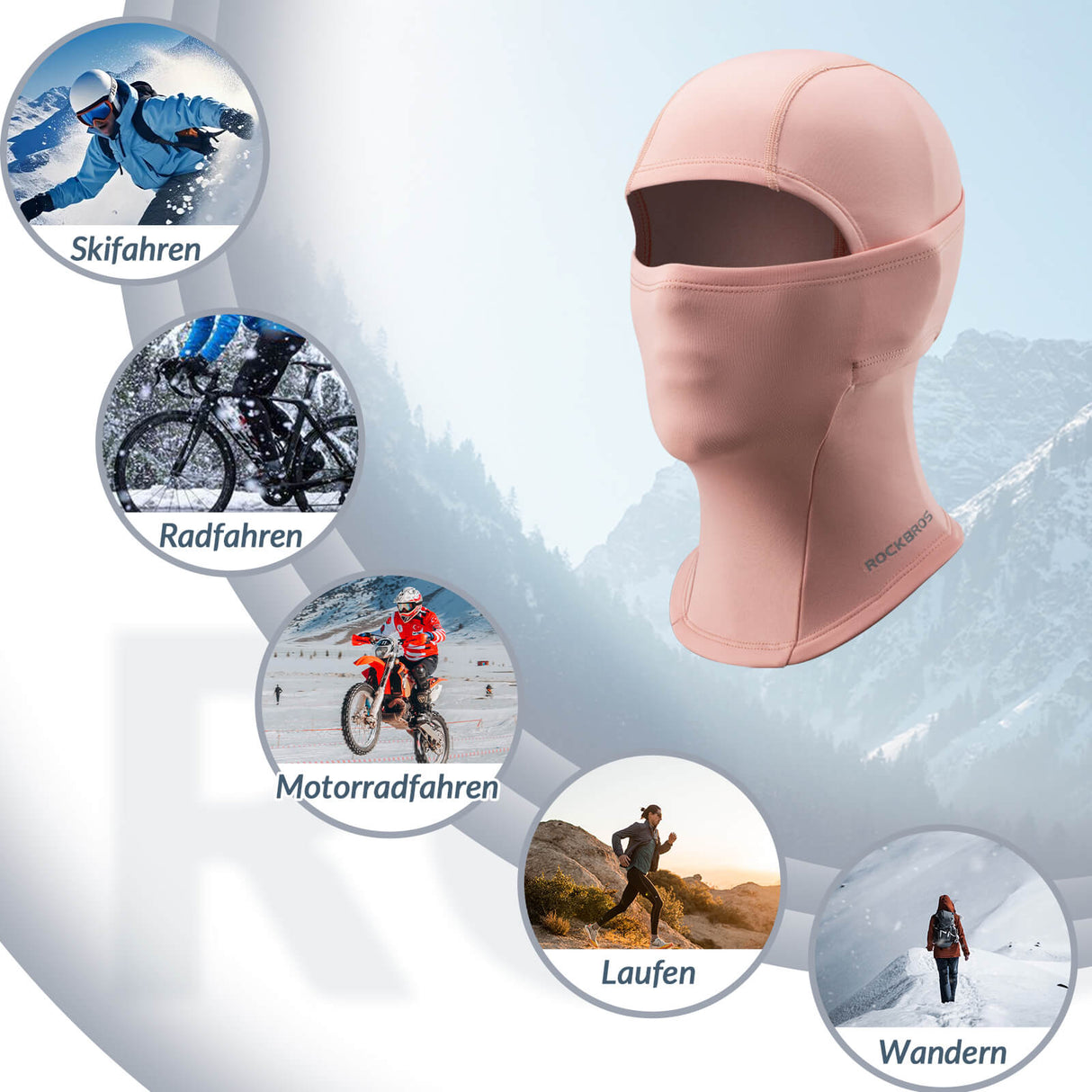 ROCKBROS_Kinder_Winter_Sturmhaube_Balaclava_Warm_Skimaske_fur_MadchenJungen-Rosa