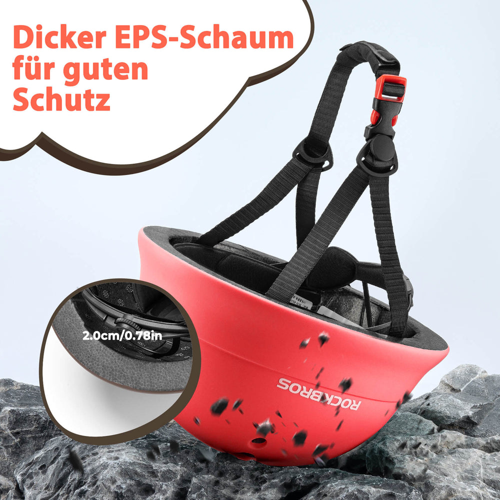 ROCKBROS Kinderhelm Fahrradhelm 48-52cm 2-5 Jahre für Scooter Fahrrad-Rot
