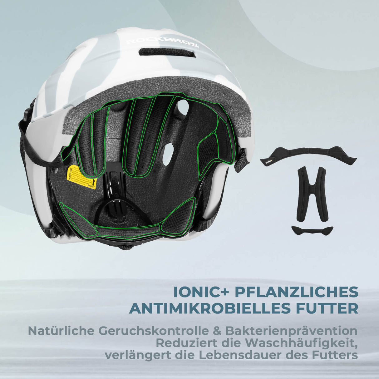ROCKBROS Kinderhelm Fahrradhelm Rücklicht-Kompatibel 54–58cm 6–18 Jahre