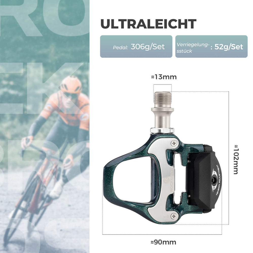 ROCKBROS Klickpedale SPD Rennrad Pedale mit Einstellbarer Spannung