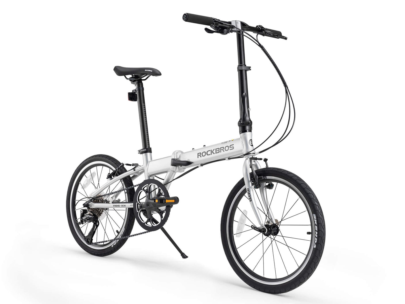 ROCKBROS MBS-Klapprad -20 Zoll 8 Gängen | Citybike-Silber
