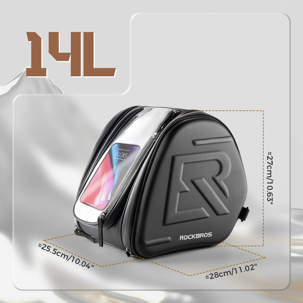 ROCKBROS Motorradtasche Tankrucksack mit Handyhalter Hecktasche 14L