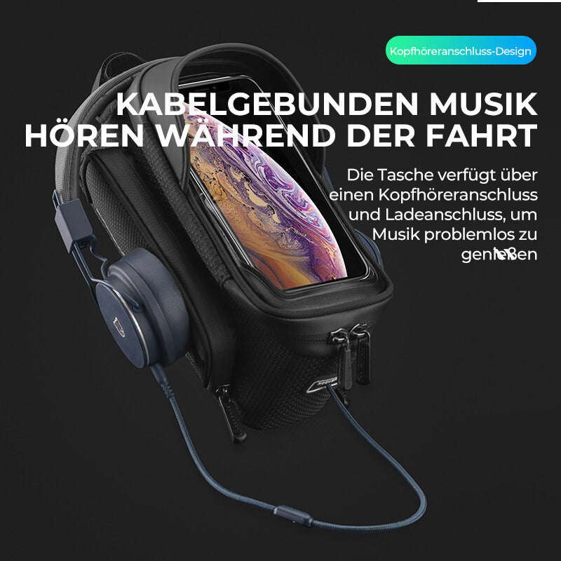 ROCKBROS Oberrohrtasche Handytasche für Smartphone mit Regenschutz 1,25 L