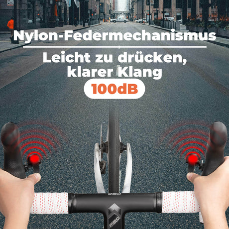 ROCKBROS Rennrad Fahrradklingel Wasserdicht für gebogene Lenker 21-23 mm