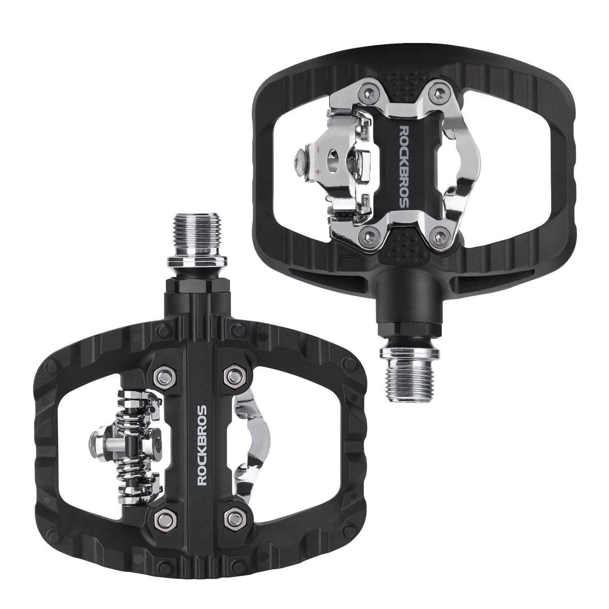 ROCKBROS SPD clipless pedals platform pedals 2-in-1 lightweight  9/16