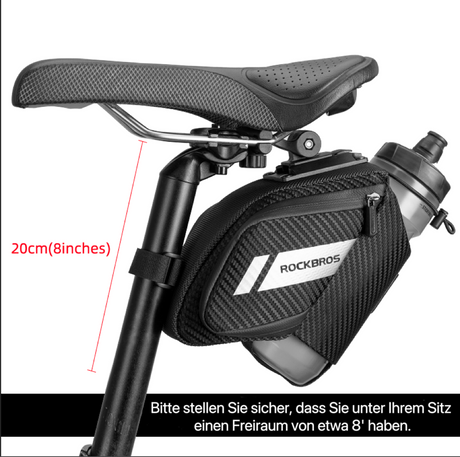 ROCKBROS_Satteltasche_1L_schwarze_Fahrradsitz_Tasche_mit_integriertem_Flaschenhalter_fur_sicheren_Transport_und_einfache_Montage.