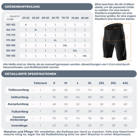 ROCKBROS Schnelltrocknende Fahrradhose Atmungsaktiv Ergonomisch Herren Sommer für Rennrad MTB