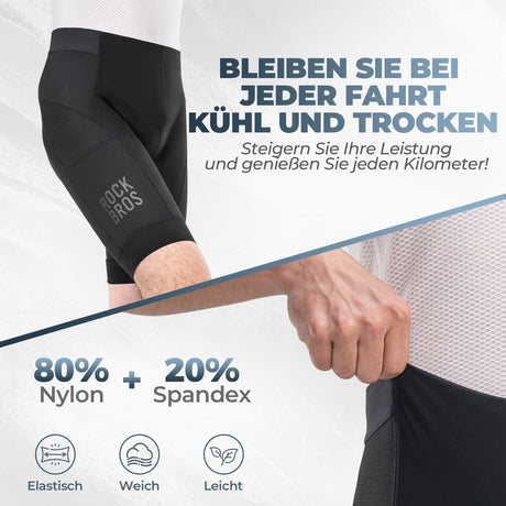 ROCKBROS Schnelltrocknende Fahrradhose Atmungsaktiv Ergonomisch Herren Sommer für Rennrad MTB