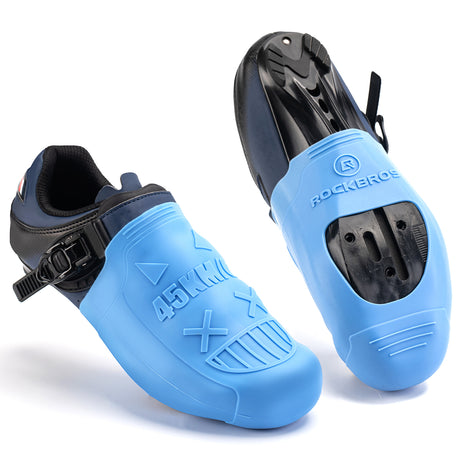 ROCKBROS Schuhüberzieher Wasserdichte Winddichte Überschuhe für Rennrad MTB-Blau