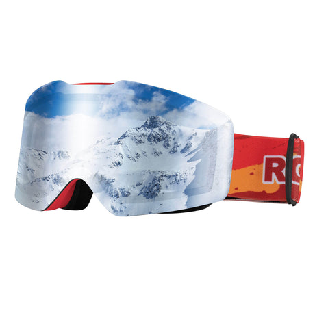 ROCKBROS Skibrille Schneebrille Polarisierte Helmkompatible Sportbrille Skifahren