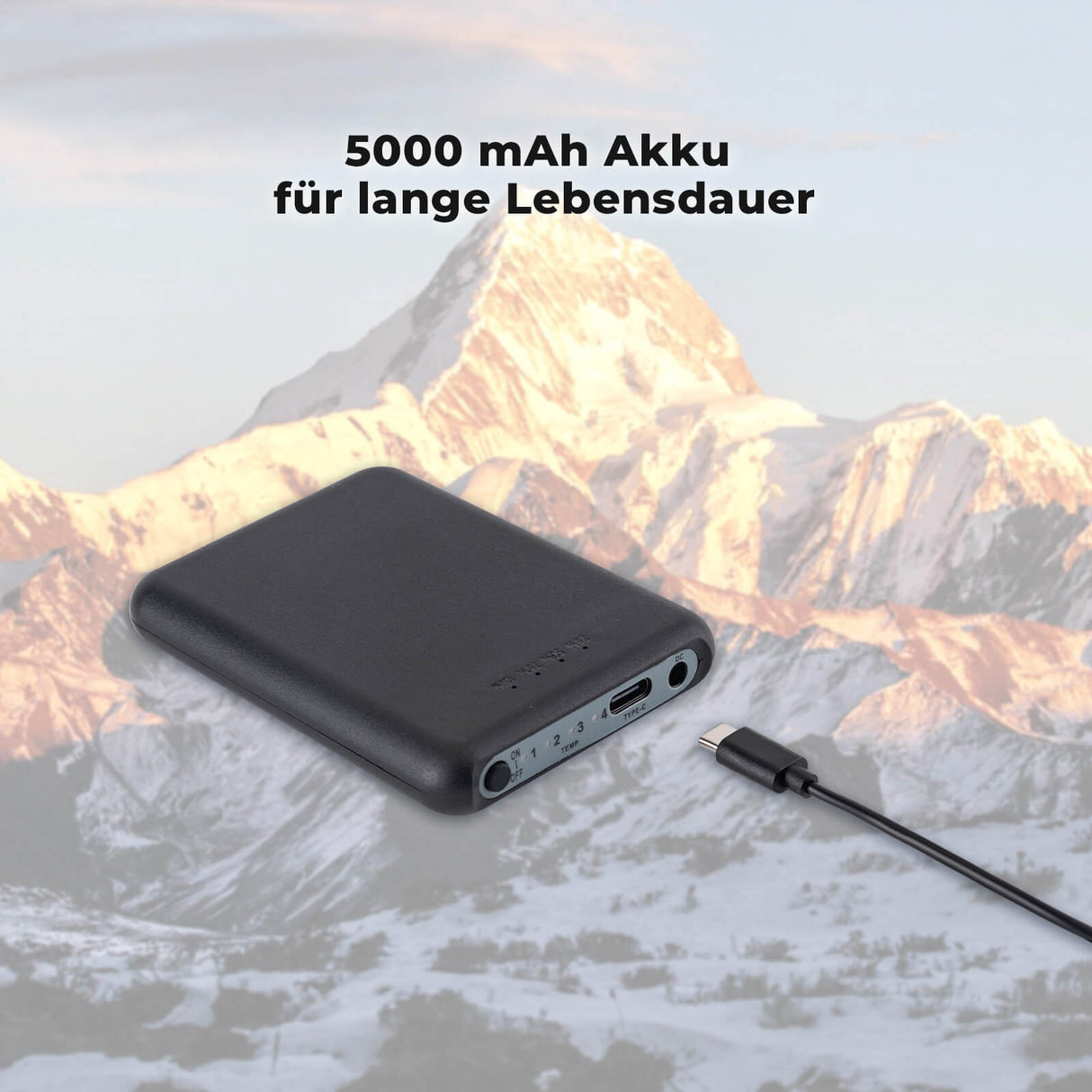 ROCKBROS Sportsocken Fahrradsocken Winter Heizsocken Wiederaufladbar 5000mAh