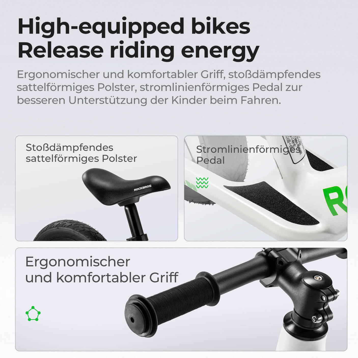 ROCKBROS TRIH -Laufrad für Kinder Balance Bike 12 2-6 Jahren (1)