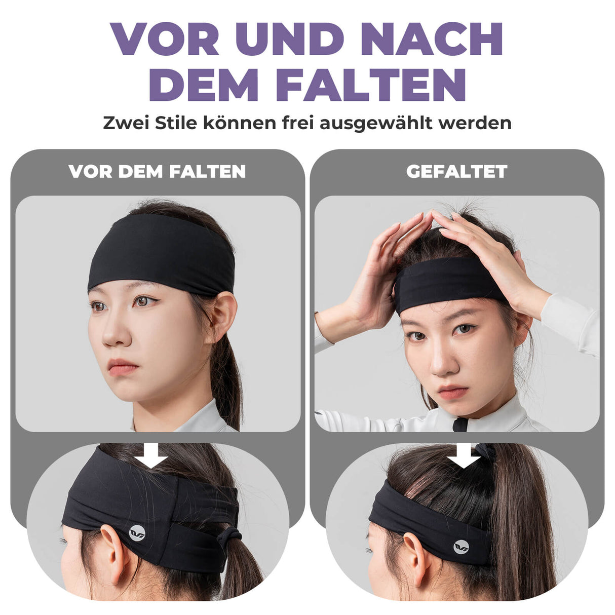 ROCKBROS TVI Stirnbänder Sport Headband für Damen Elastisch