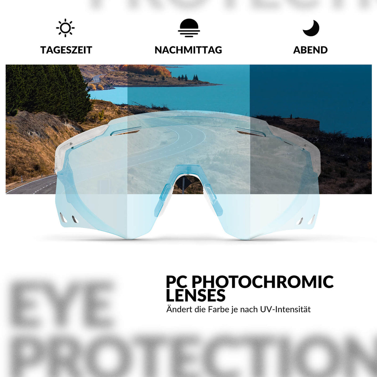 ROCKBROS Ultraleicht Fahrradbrille Selbsttönende Sonnenbrille mit UV400-Schutz - ROCKBROS-EU