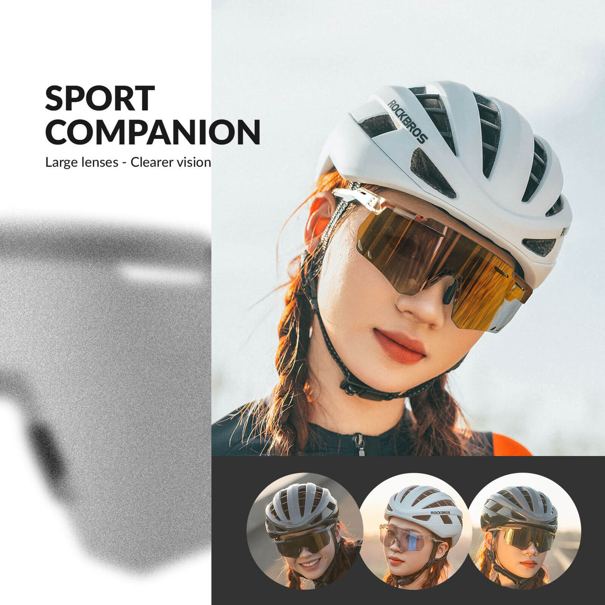ROCKBROS Ultraleicht Fahrradbrille Selbsttönende Sonnenbrille mit UV400-Schutz - ROCKBROS-EU