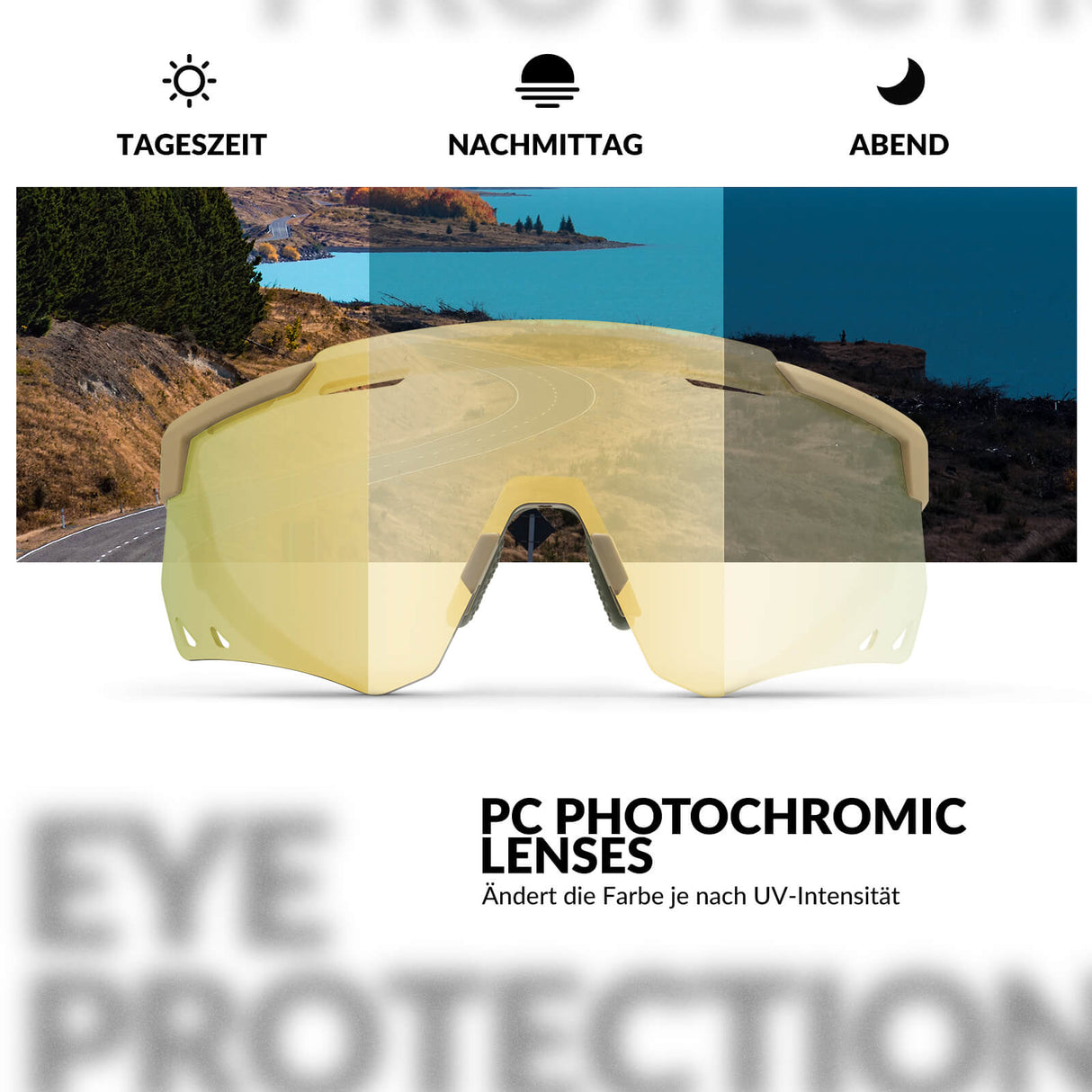 ROCKBROS Ultraleicht Fahrradbrille Selbsttönende Sonnenbrille mit UV400-Schutz - ROCKBROS-EU