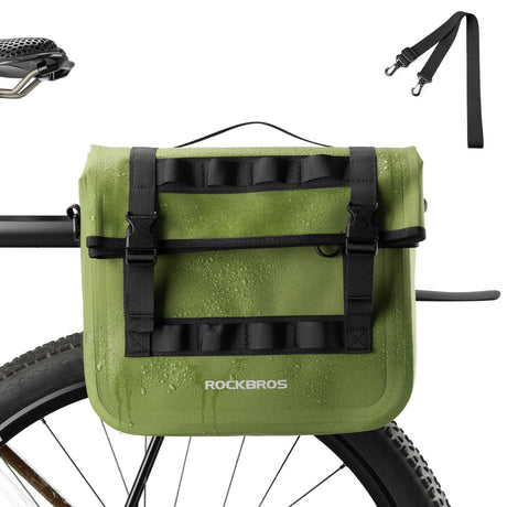 ROCKBROS Wasserdicht Fahrrad Gepäckträgertasche mit Schultergurt hinten 15L