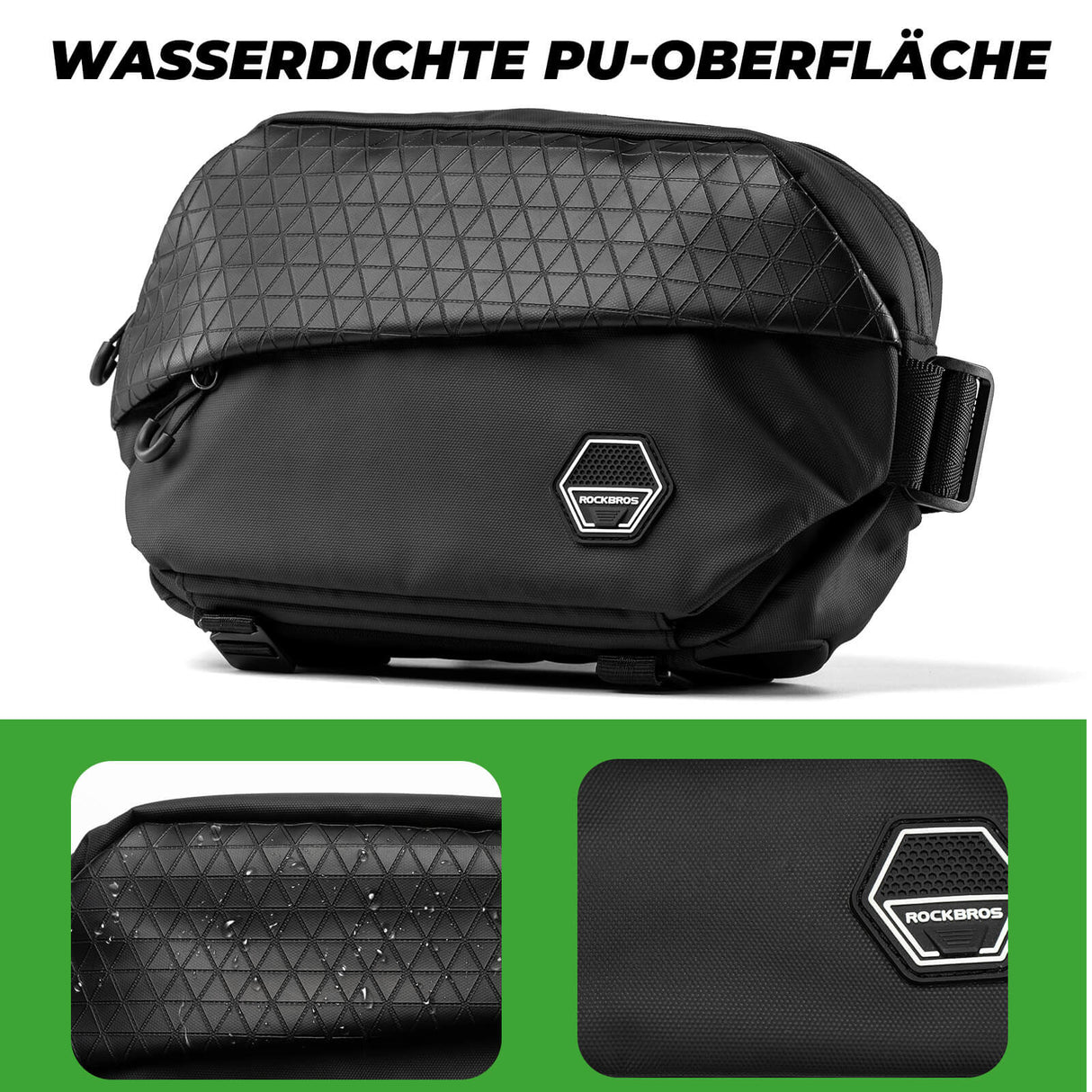 ROCKBROS Wasserdichte Multifunktionstasche Lenkertasche mit Erweiterbarer Kapazität