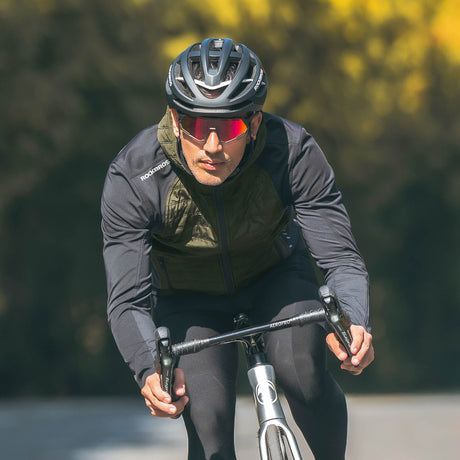 ROCKBROS Winter Fahrradjacke Herren Winddicht Thermo Softshelljacke mit Kapuze