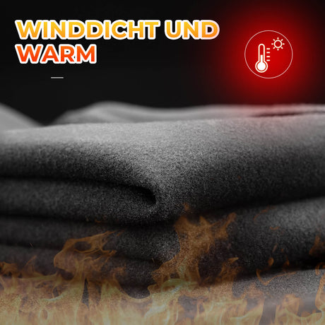 ROCKBROS Winter Fahrradjacke Herren Winddicht Thermo Softshelljacke mit Kapuze