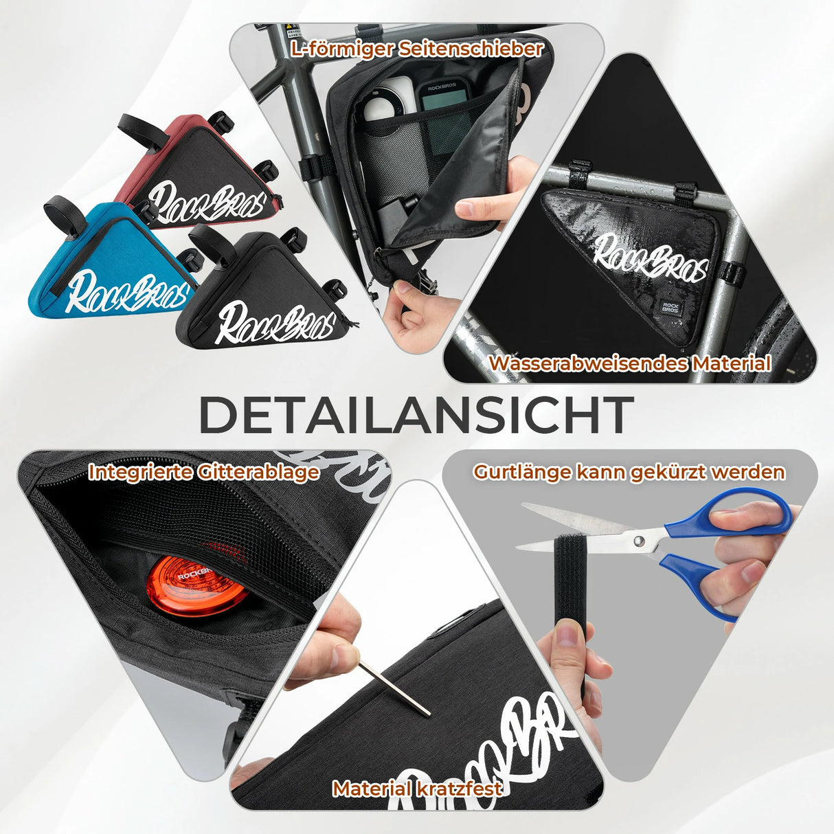 Fahrrad‑Rahmentasche – Dreieckstasche 0,8‑1,4 L