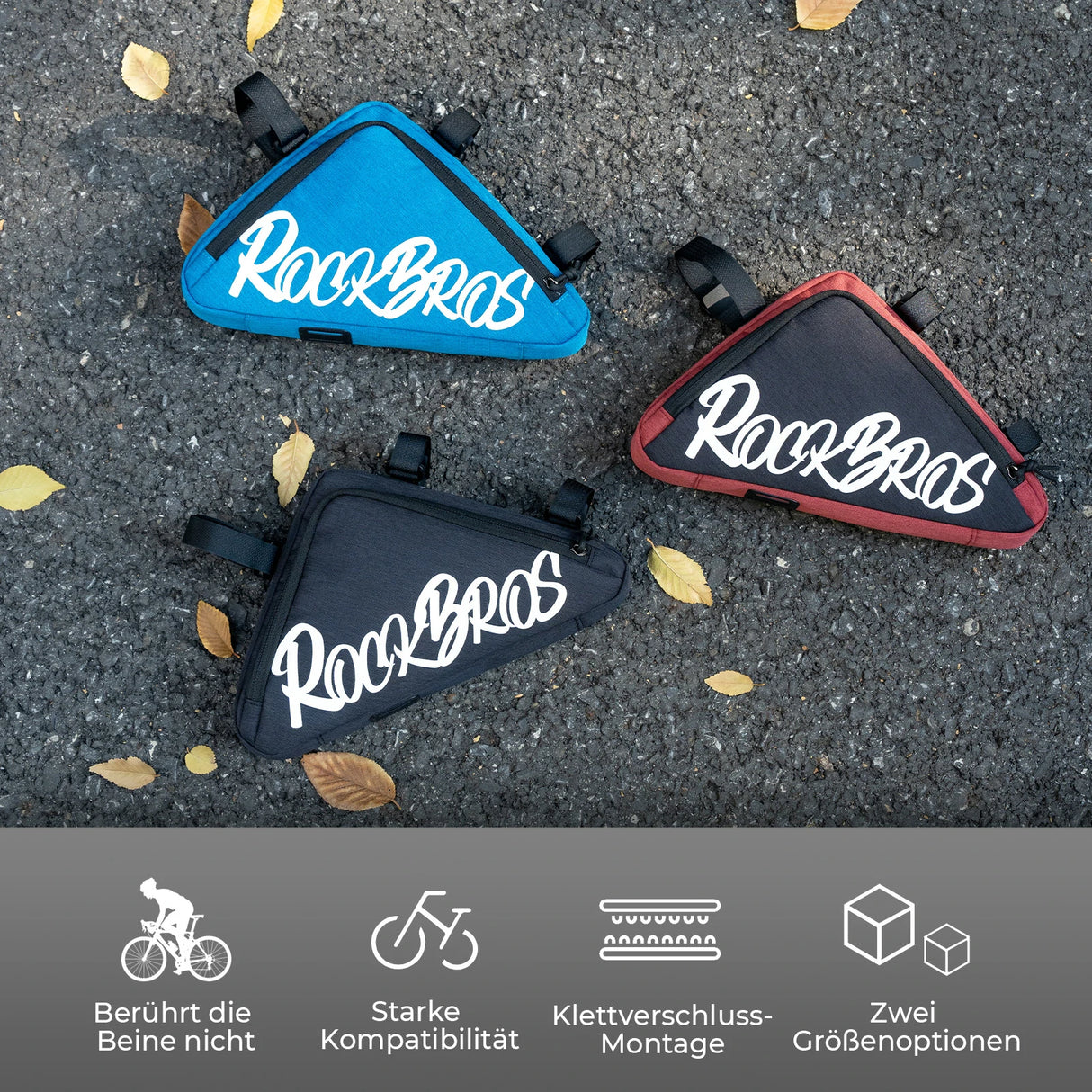 Fahrrad‑Rahmentasche – Dreieckstasche 0,8‑1,4 L