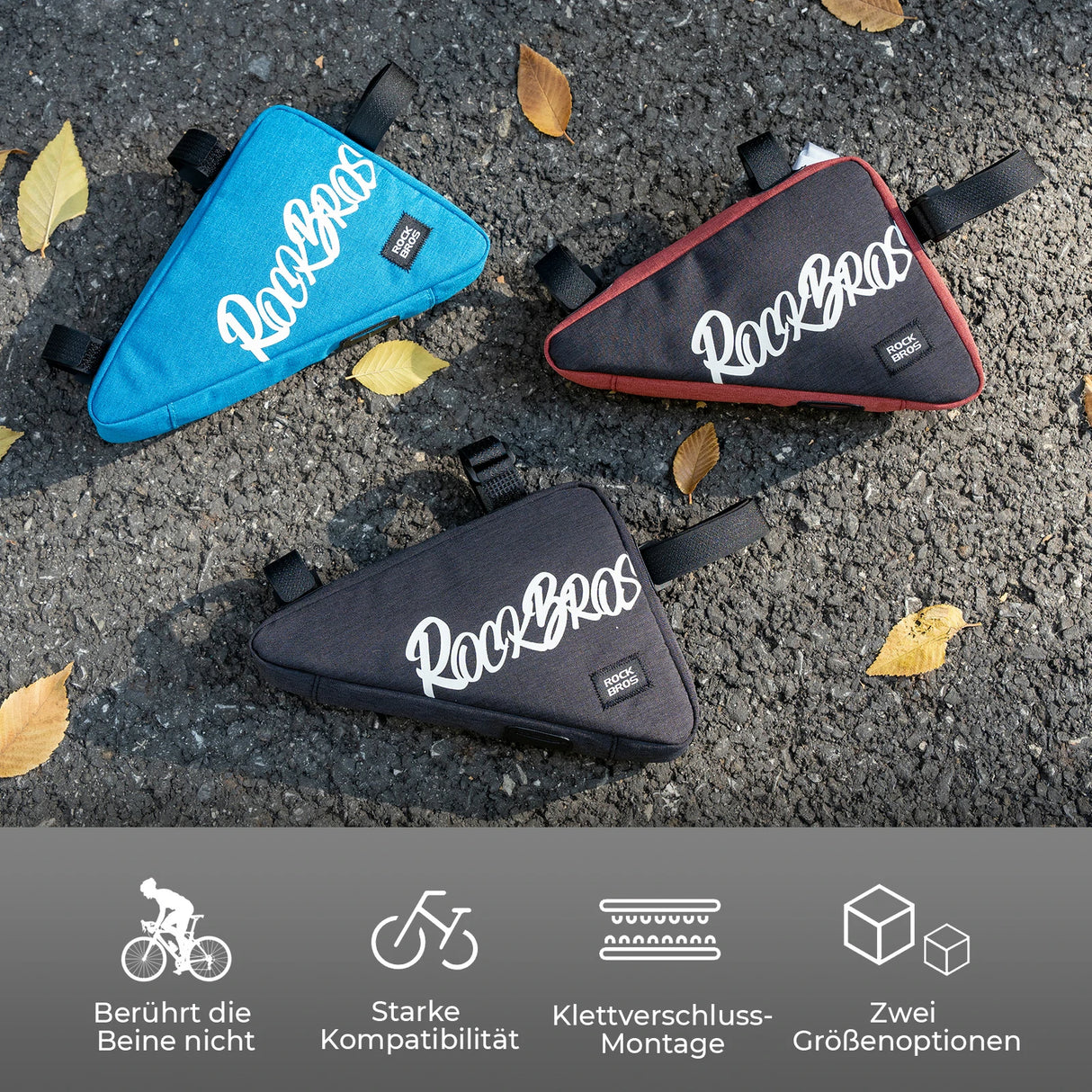 Fahrrad‑Rahmentasche – Dreieckstasche 0,8‑1,4 L