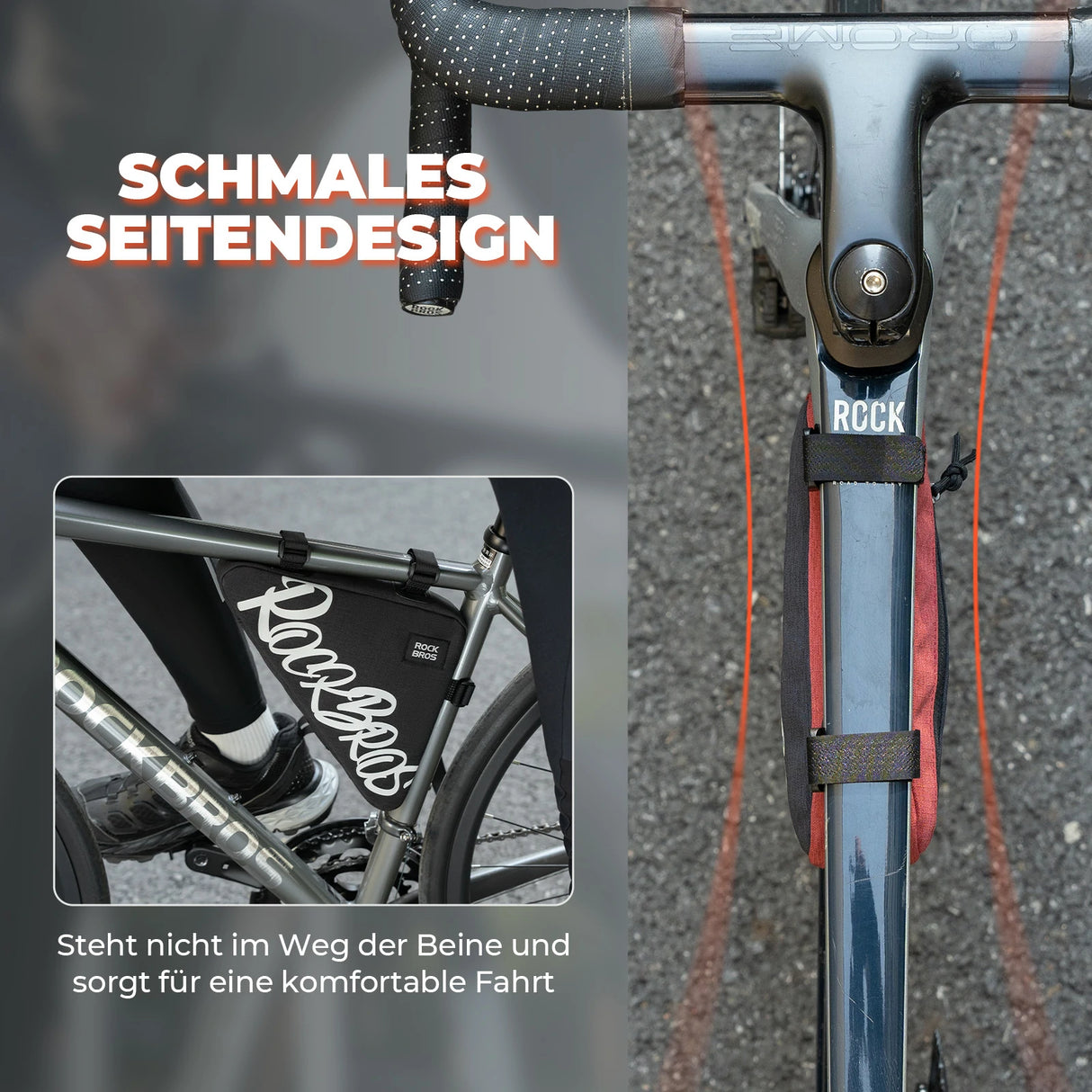 Fahrrad‑Rahmentasche – Dreieckstasche 0,8‑1,4 L