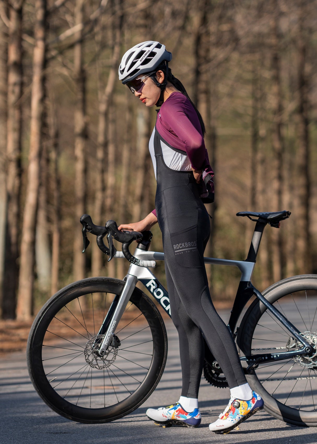 Road-to-Sky Damen-Radlerhose mit Trägern