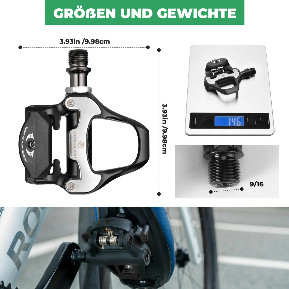 SPD Fahrradpedale 146g Leichtgewicht – LOOK KEO Kompatibel